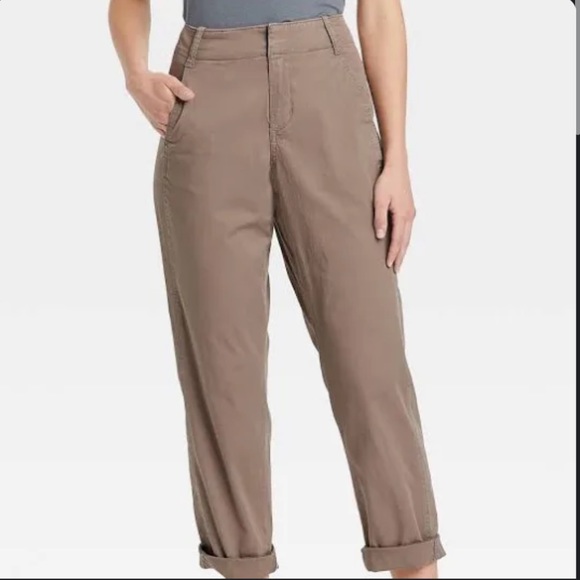 NWT Womens High-Rise Straight Leg Pants in Brown - A New Day - Picture 9 of 15